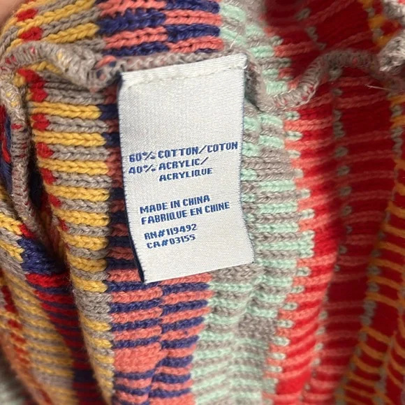 SOLD‼️‼️EUC April Cornell Amazing Multi-Coloured Cardigan with Shawl Collar L - Picture 6 of 6